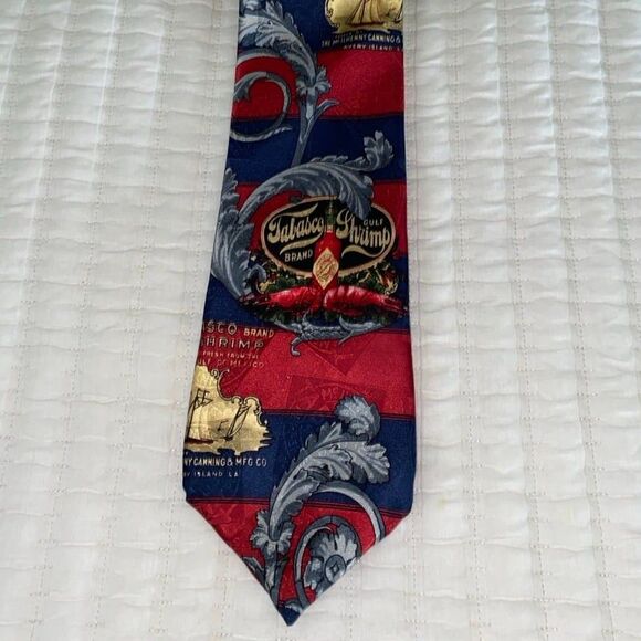 Tabasco GULF SHRIMP silk Tie - Picture 1 of 3